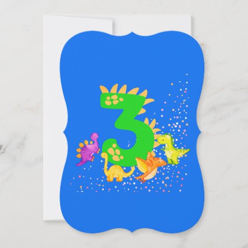 3rd Birthday Dinosaur Design My third birthday  Note Card