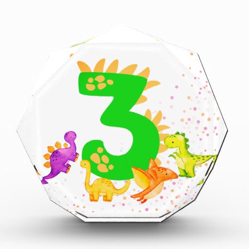 3rd Birthday Dinosaur Design My third birthday  Photo Block