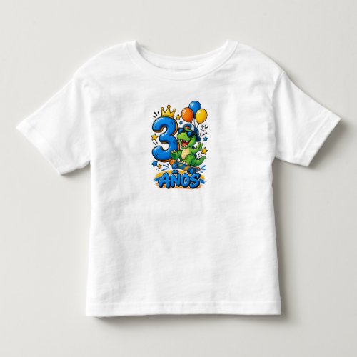 3rd Birthday Dinosaur Party — Kids T-Shirt" Toddler T-shirt