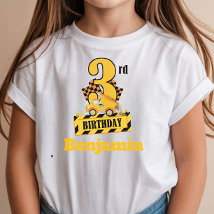 3rd Birthday Dump Druck construction theme Party  T-Shirt
