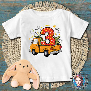 3rd Birthday Dump Truck Baby T-Shirt