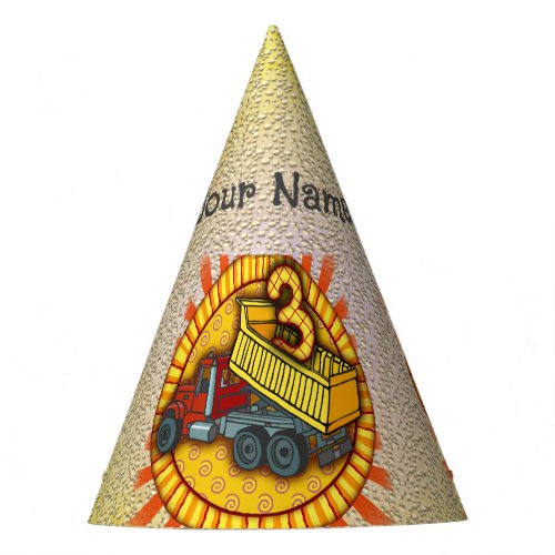 3rd Birthday Dump Truck custom name hat