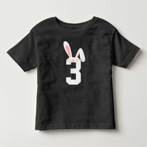 3rd Birthday Easter Bunny Rabbit 3 Year Old Kids  Toddler T_shirt