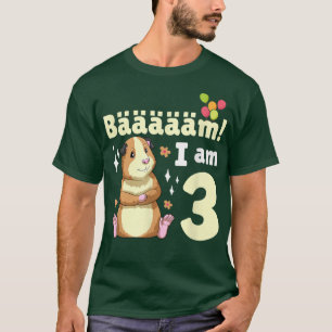3rd Birthday Guinea Pig Themed Birthday Party 3 Ye T-Shirt