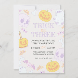 3rd Birthday Halloween Party Invitation