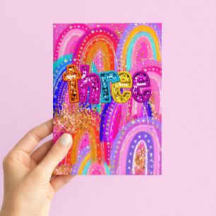 3rd Birthday Happy Birthday Girls Card