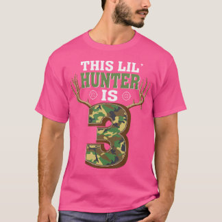 3Rd Birthday Hunting Deer 3 Year Old Hunter T-Shirt