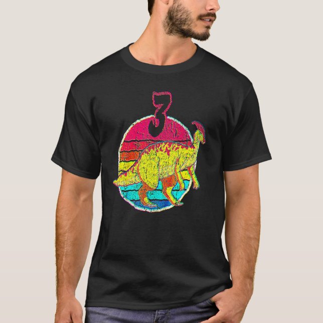 3rd Birthday I Parasaurolophus I Family Matching T-Shirt (Front)