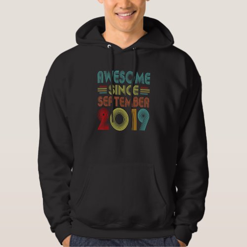 3rd Birthday Idea Awesome Since September 2019 3 Y Hoodie