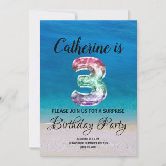 3rd birthday invitation