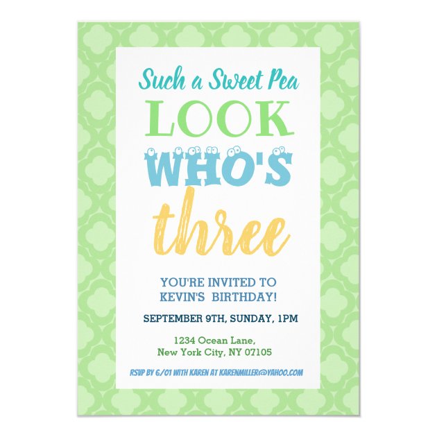 3rd Birthday Invitation Wording | Zazzle.com