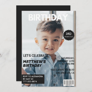 3rd birthday invitations for him Magazine Cover