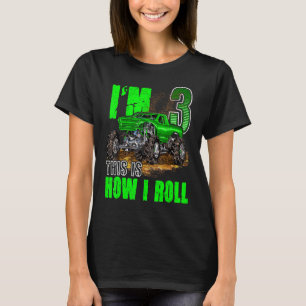 3rd Birthday Monster Truck For Boys & Girls 3 Year T-Shirt