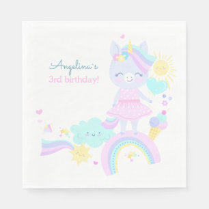 3rd Birthday Paper Napkin. Napkins