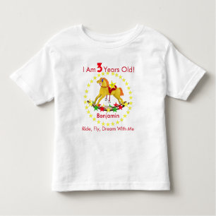 3rd Birthday Party Rocking Horse Toddler T-shirt