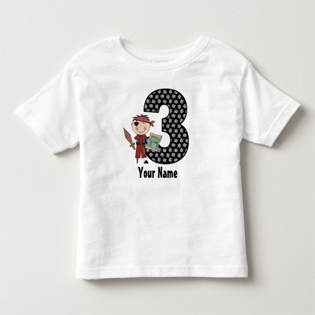 3rd Birthday Pirate Personalized Shirt (Front)