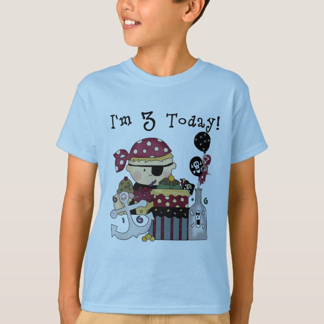 3rd Birthday Pirate Tshirts and Gifts (Front)