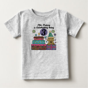 3rd Birthday Puppy T-shirts and Gifts