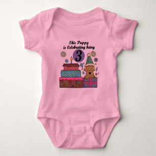 3rd Birthday Puppy T-shirts and Gifts