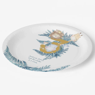 3rd Birthday Safari Animals Custom Paper Plates
