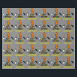 3rd Birthday: Spooky Halloween Theme   Custom Name Wrapping Paper<br><div class="desc">This spooky and scary Hallowe'en birthday themed wrapping paper design features a large number "3". It also features the message "HAPPY BIRTHDAY, ", plus an editable name. There are also depictions of a bat and a ghost on the front. Wrapping paper like this might be used when wrapping gifts or...</div>