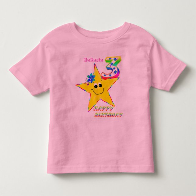 3rd Birthday Stars Shirt (Front)