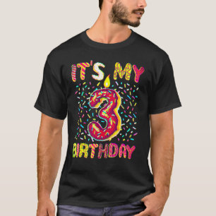3rd Birthday Sweet Donut Shirt Happy 3 Years Old G
