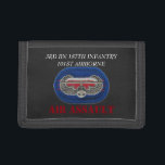 3RD BN 187TH INFANTRY 101ST AIRBORNE WALLET<br><div class="desc">3RD BATTALION 187TH INFANTRY 101ST AIRBORNE WALLET WITH AIR ASSAULT BADGE ON 3/187TH OVAL DESIGN.</div>