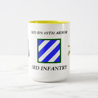 3RD BN 69TH ARMOR 3RD INFANTRY DIVISION Two-Tone COFFEE MUG