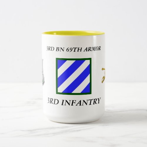 3RD BN 69TH ARMOR 3RD INFANTRY DIVISION Two_Tone COFFEE MUG