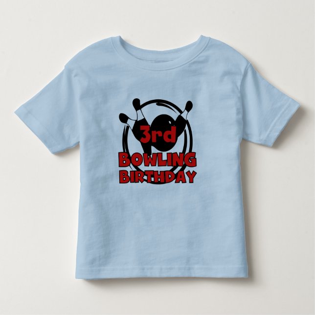 3rd Bowling Birthday Tshirts and Gifts (Front)