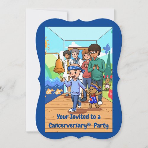 3rd Cancer Anniversary Party Invitations