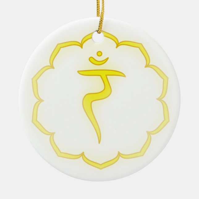 3rd Chakra - Ceramic Ornament (Front)