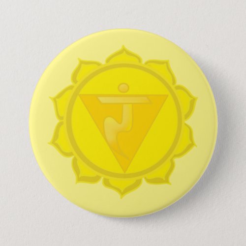 3rd Chakra Manipura Badge Pinback Button