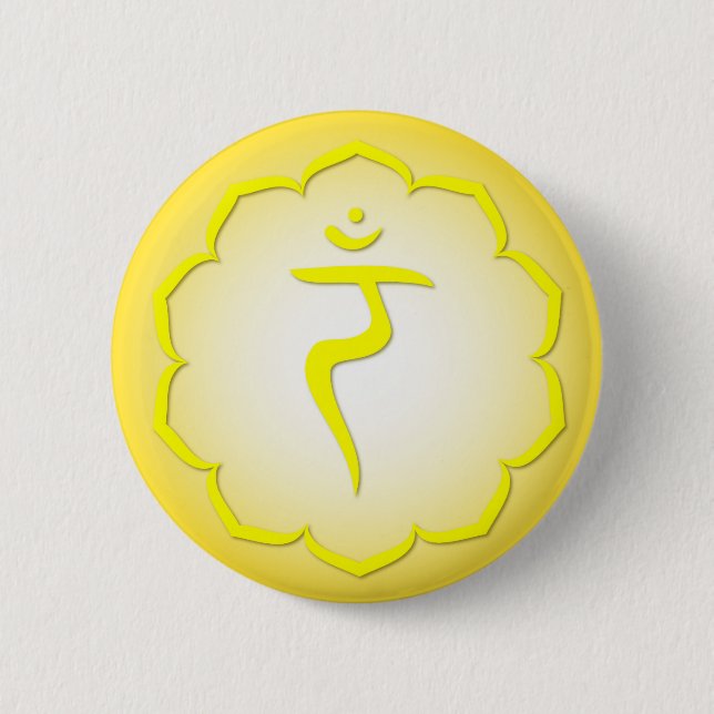 3rd Chakra - Manipura Pinback Button (Front)