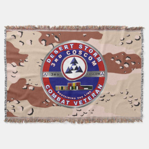 3rd Corps Support Command Desert Storm Veteran Throw Blanket