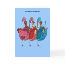 3rd Day of Christmas (Three French Hens) Card