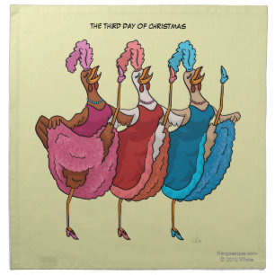 3rd Day of Christmas (Three French Hens) Napkins