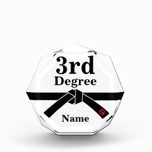 3rd Degree Black Belt Acrylic Award