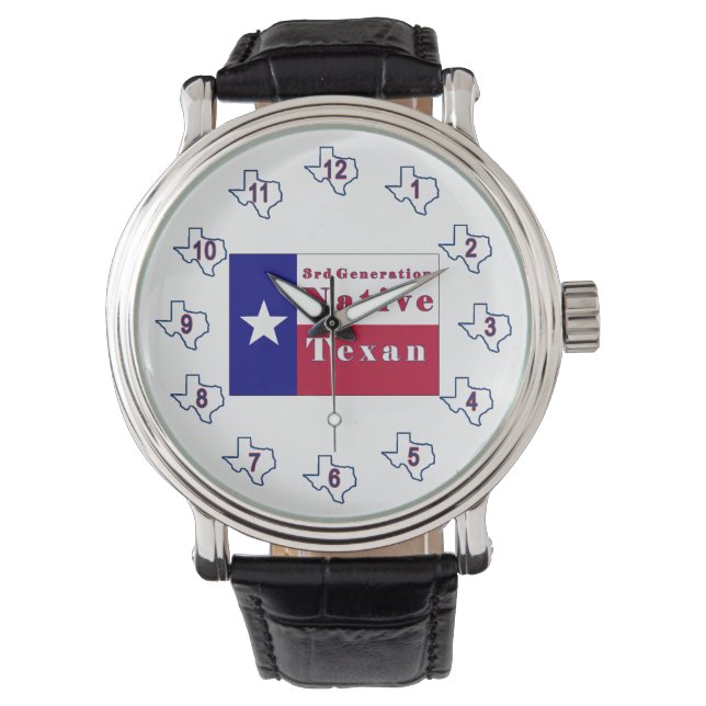 3rd Generation Native Texan Flag Watch (Front)