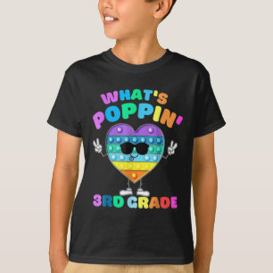 3rd Grade 1st Day Of School Pop It Push It Fidget T-Shirt