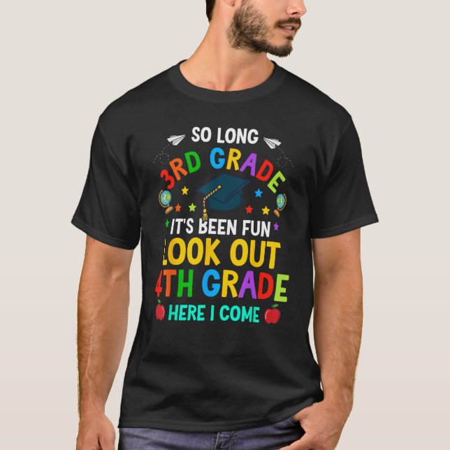 3rd Grade 4th Here I Come First Day Back To School T-Shirt (Front)