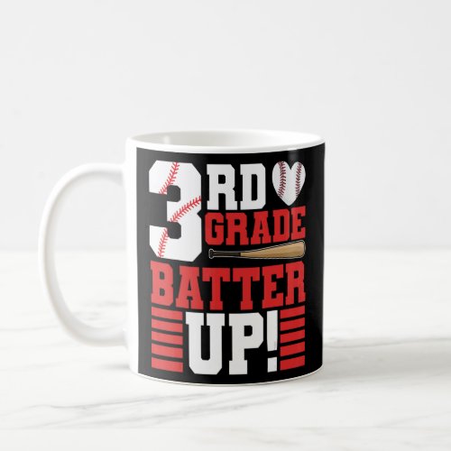 3rd Grade Batter Up Baseball Back To School Third  Coffee Mug