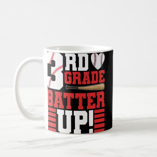 3rd Grade Batter Up Baseball Back To School Third  Coffee Mug