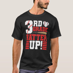 3rd Grade Batter Up Baseball Back To School Third T-Shirt