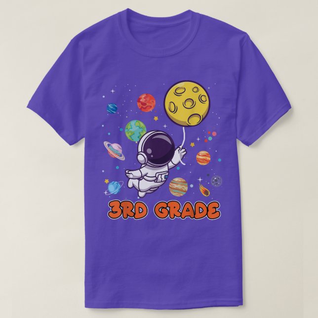 3rd Grade Birthday Boy Tee Astronaut Third Grade B (Design Front)