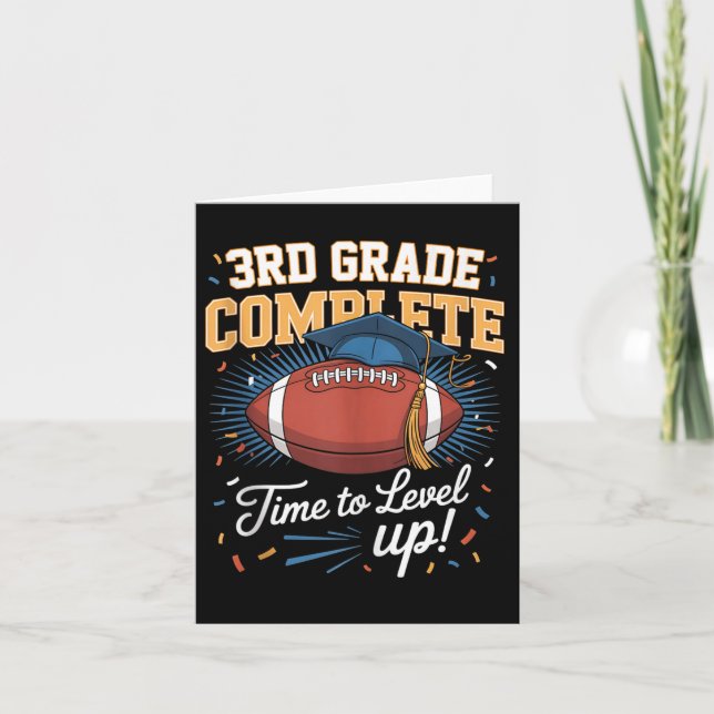 3rd Grade Complete Time To Level Up Football Last  Card (Front)