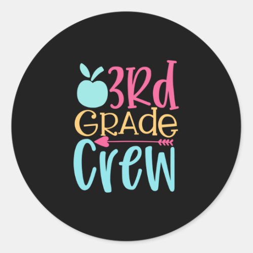 3rd Grade Crew Classic Round Sticker