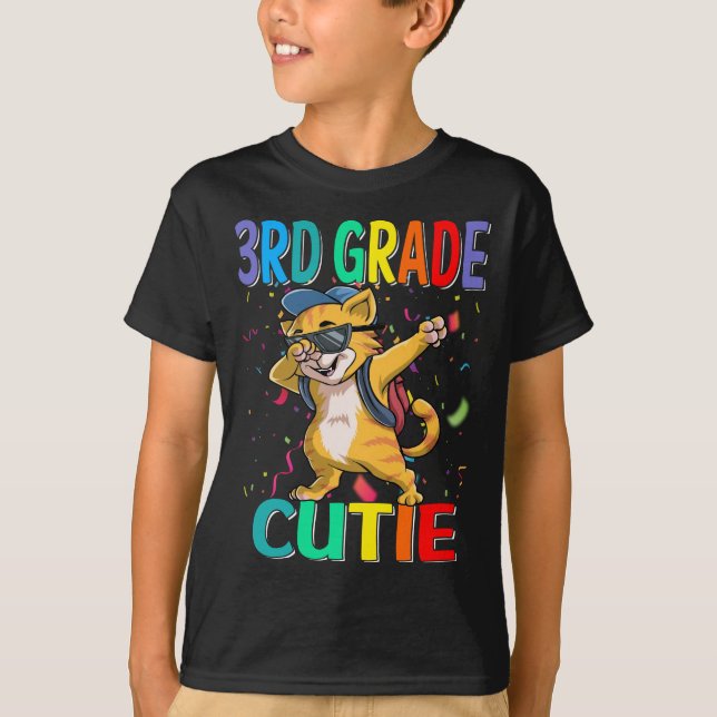 3rd Grade Cutie Cat T-Shirt (Front)