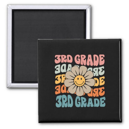 3rd Grade Daisy Colorful Back To School Third Grad Magnet